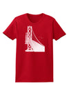 San Francisco Bay Bridge Womens Dark T-Shirt-TooLoud-Red-X-Small-Davson Sales