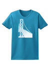 San Francisco Bay Bridge Womens Dark T-Shirt-TooLoud-Turquoise-X-Small-Davson Sales