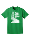 San Francisco Text Bay Bridge Adult Dark T-Shirt-Mens T-Shirt-TooLoud-Kelly-Green-Small-Davson Sales