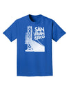 San Francisco Text Bay Bridge Adult Dark T-Shirt-Mens T-Shirt-TooLoud-Royal-Blue-Small-Davson Sales