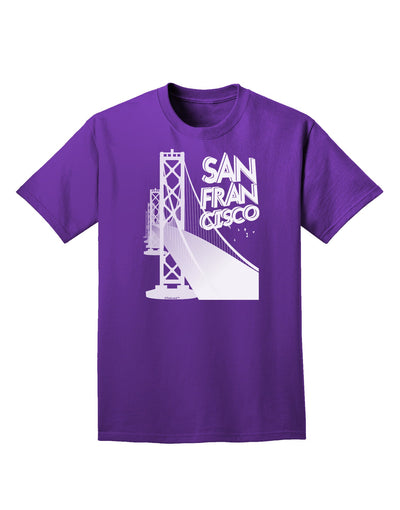 San Francisco Text Bay Bridge Adult Dark T-Shirt-Mens T-Shirt-TooLoud-Purple-Small-Davson Sales