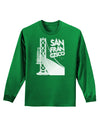 San Francisco Text Bay Bridge Adult Long Sleeve Dark T-Shirt-TooLoud-Kelly-Green-Small-Davson Sales