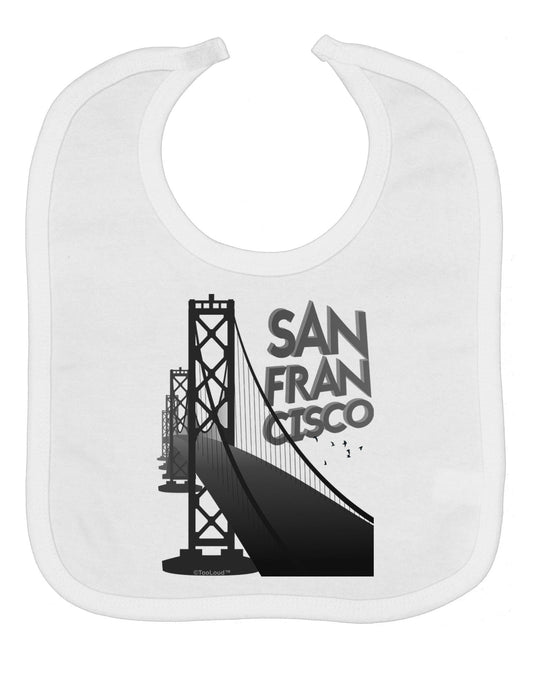 San Francisco Text Bay Bridge Baby Bib