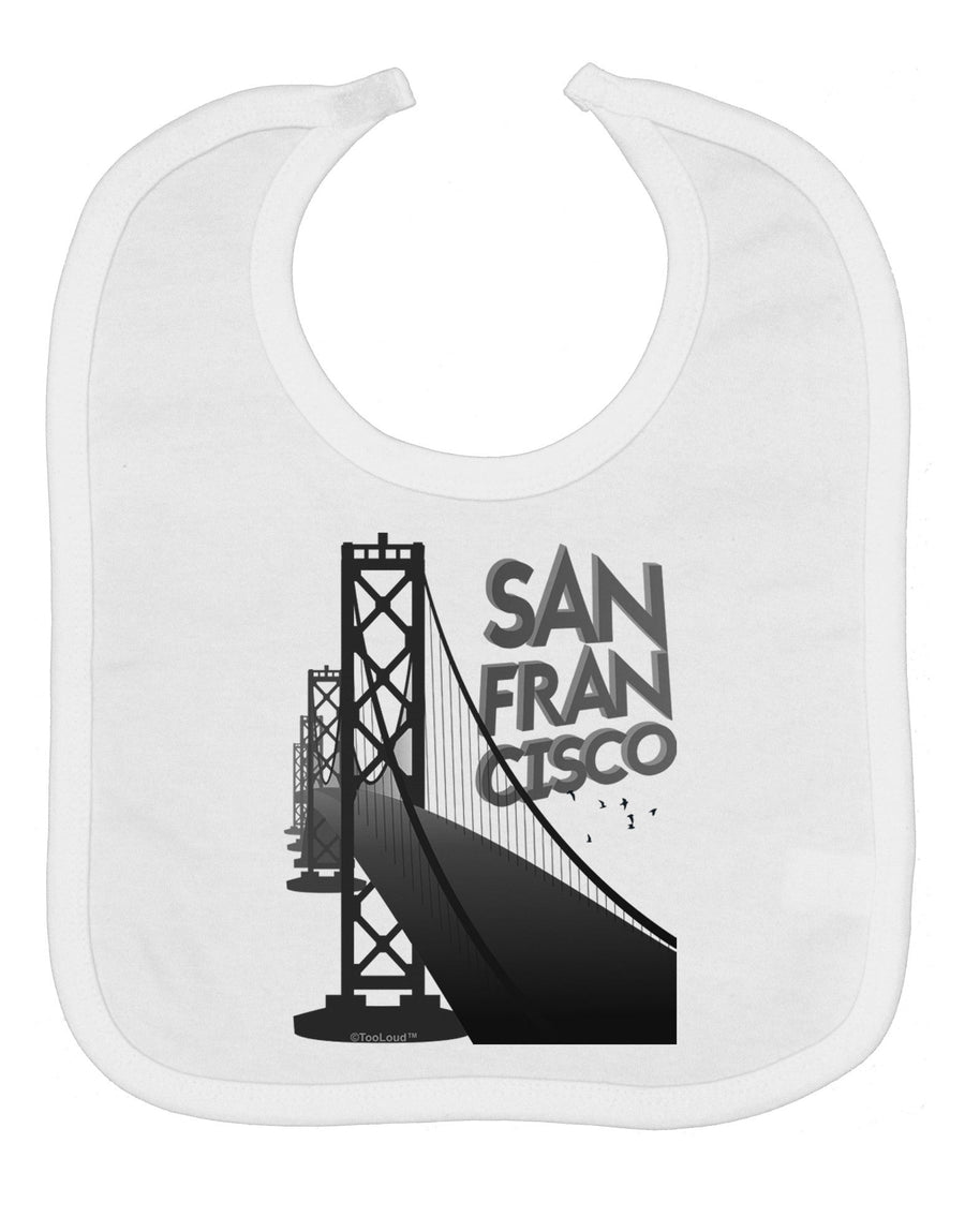 San Francisco Text Bay Bridge Baby Bib