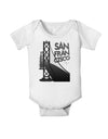 San Francisco Text Bay Bridge Baby Romper Bodysuit-Baby Romper-TooLoud-White-06-Months-Davson Sales