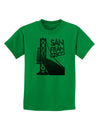 San Francisco Text Bay Bridge Childrens T-Shirt-Childrens T-Shirt-TooLoud-Kelly-Green-X-Small-Davson Sales