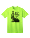 San Francisco Text Bay Bridge - Premium Adult T-Shirt Collection-Mens T-shirts-TooLoud-Neon-Green-Small-Davson Sales