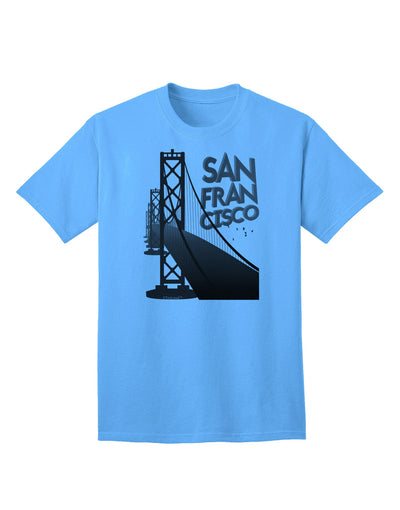 San Francisco Text Bay Bridge - Premium Adult T-Shirt Collection-Mens T-shirts-TooLoud-Aquatic-Blue-Small-Davson Sales