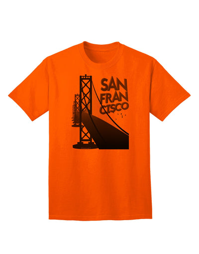 San Francisco Text Bay Bridge - Premium Adult T-Shirt Collection-Mens T-shirts-TooLoud-Orange-Small-Davson Sales