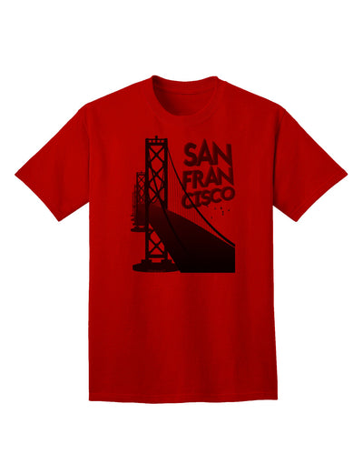 San Francisco Text Bay Bridge - Premium Adult T-Shirt Collection-Mens T-shirts-TooLoud-Red-Small-Davson Sales