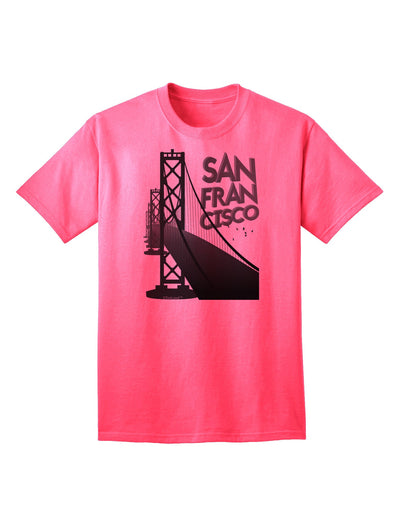 San Francisco Text Bay Bridge - Premium Adult T-Shirt Collection-Mens T-shirts-TooLoud-Neon-Pink-Small-Davson Sales