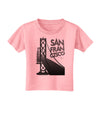 San Francisco Text Bay Bridge Toddler T-Shirt-Toddler T-Shirt-TooLoud-Candy-Pink-2T-Davson Sales