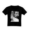 San Francisco Text Bay Bridge Toddler T-Shirt Dark-Toddler T-Shirt-TooLoud-Black-2T-Davson Sales