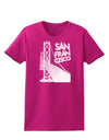 San Francisco Text Bay Bridge Womens Dark T-Shirt-TooLoud-Hot-Pink-Small-Davson Sales