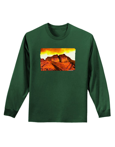 San Juan Mountain Range CO Adult Long Sleeve Dark T-Shirt-TooLoud-Dark-Green-Small-Davson Sales