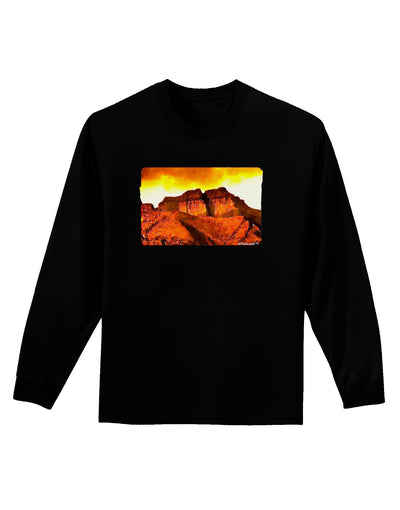 San Juan Mountain Range CO Adult Long Sleeve Dark T-Shirt-TooLoud-Black-Small-Davson Sales