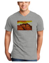 San Juan Mountain Range CO Adult V-Neck T-shirt-Mens V-Neck T-Shirt-TooLoud-HeatherGray-Small-Davson Sales