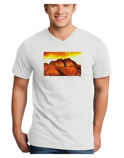 San Juan Mountain Range CO Adult V-Neck T-shirt-Mens V-Neck T-Shirt-TooLoud-White-Small-Davson Sales