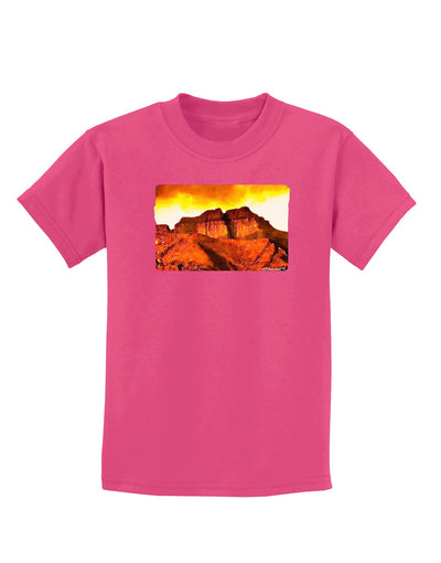 San Juan Mountain Range CO Childrens Dark T-Shirt-Childrens T-Shirt-TooLoud-Sangria-X-Small-Davson Sales