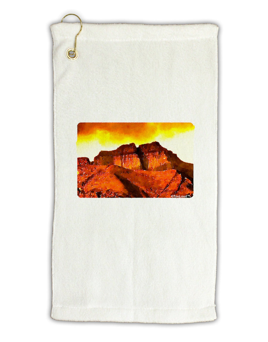 San Juan Mountain Range CO Micro Terry Gromet Golf Towel 11&#x22;x19-Golf Towel-TooLoud-White-Davson Sales