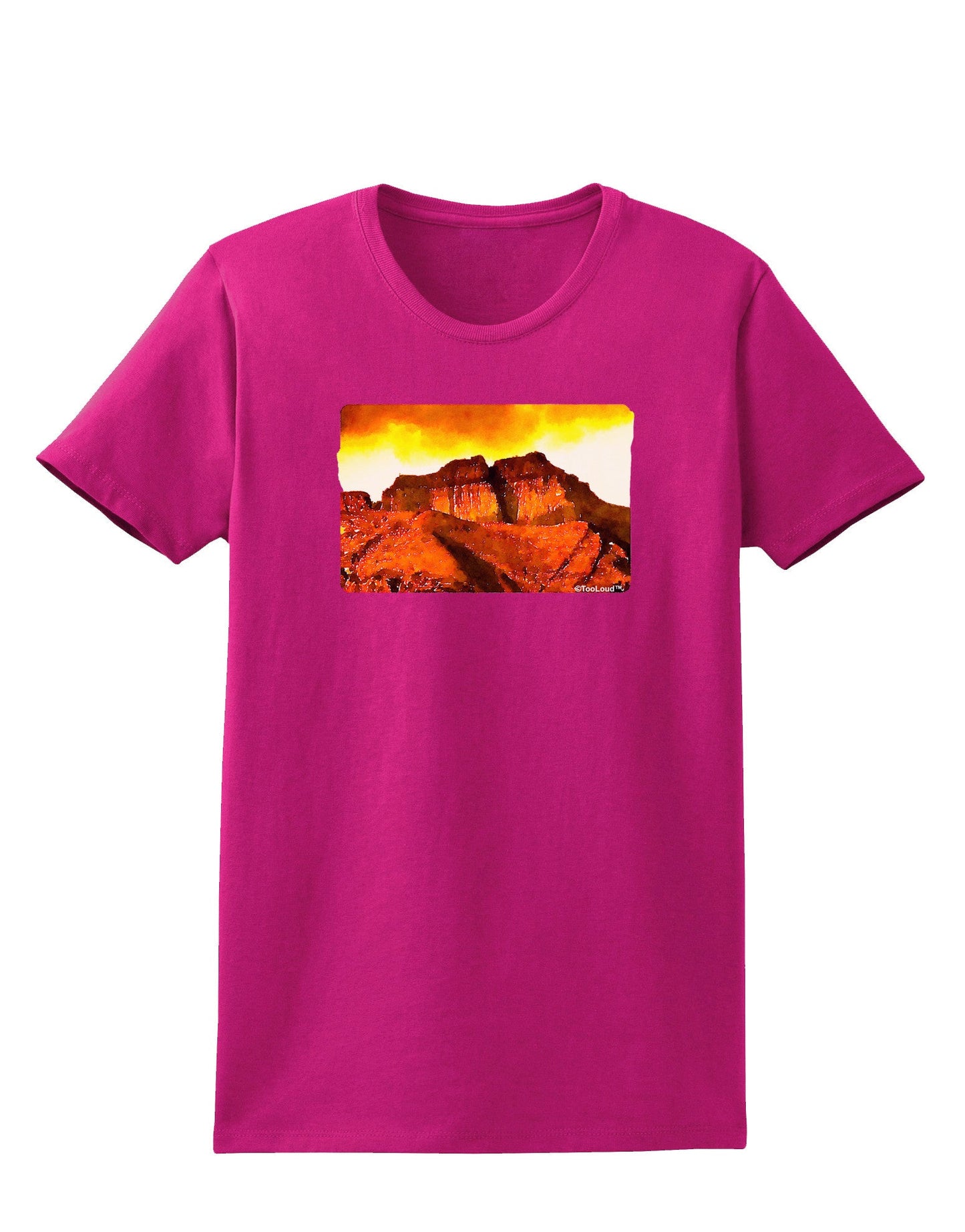 San Juan Mountain Range CO Womens Dark T-Shirt-TooLoud-Hot-Pink-Small-Davson Sales