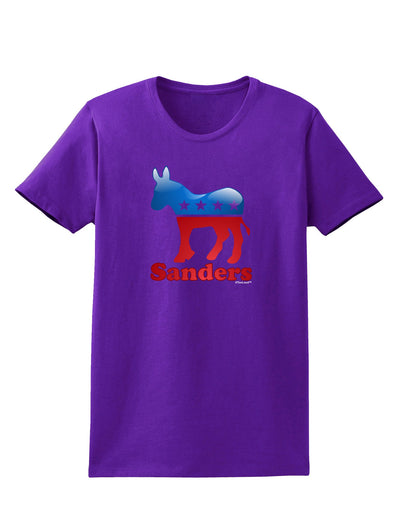 Sanders Bubble Symbol Womens Dark T-Shirt-TooLoud-Purple-X-Small-Davson Sales