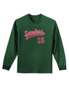 Sanders Jersey 16 Adult Long Sleeve Dark T-Shirt-TooLoud-Dark-Green-Small-Davson Sales