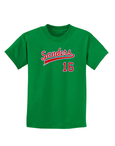 Sanders Jersey 16 Childrens Dark T-Shirt-Childrens T-Shirt-TooLoud-Kelly-Green-X-Small-Davson Sales