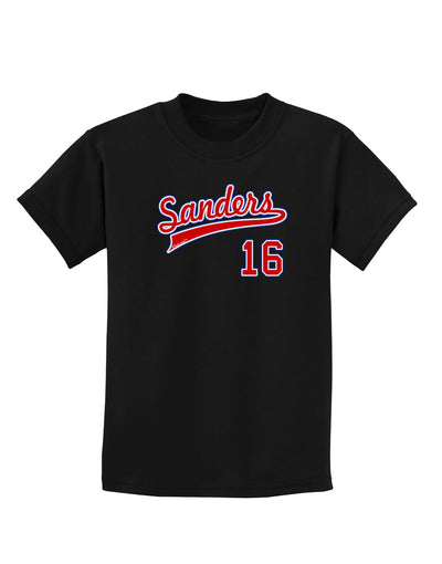 Sanders Jersey 16 Childrens Dark T-Shirt-Childrens T-Shirt-TooLoud-Black-X-Small-Davson Sales