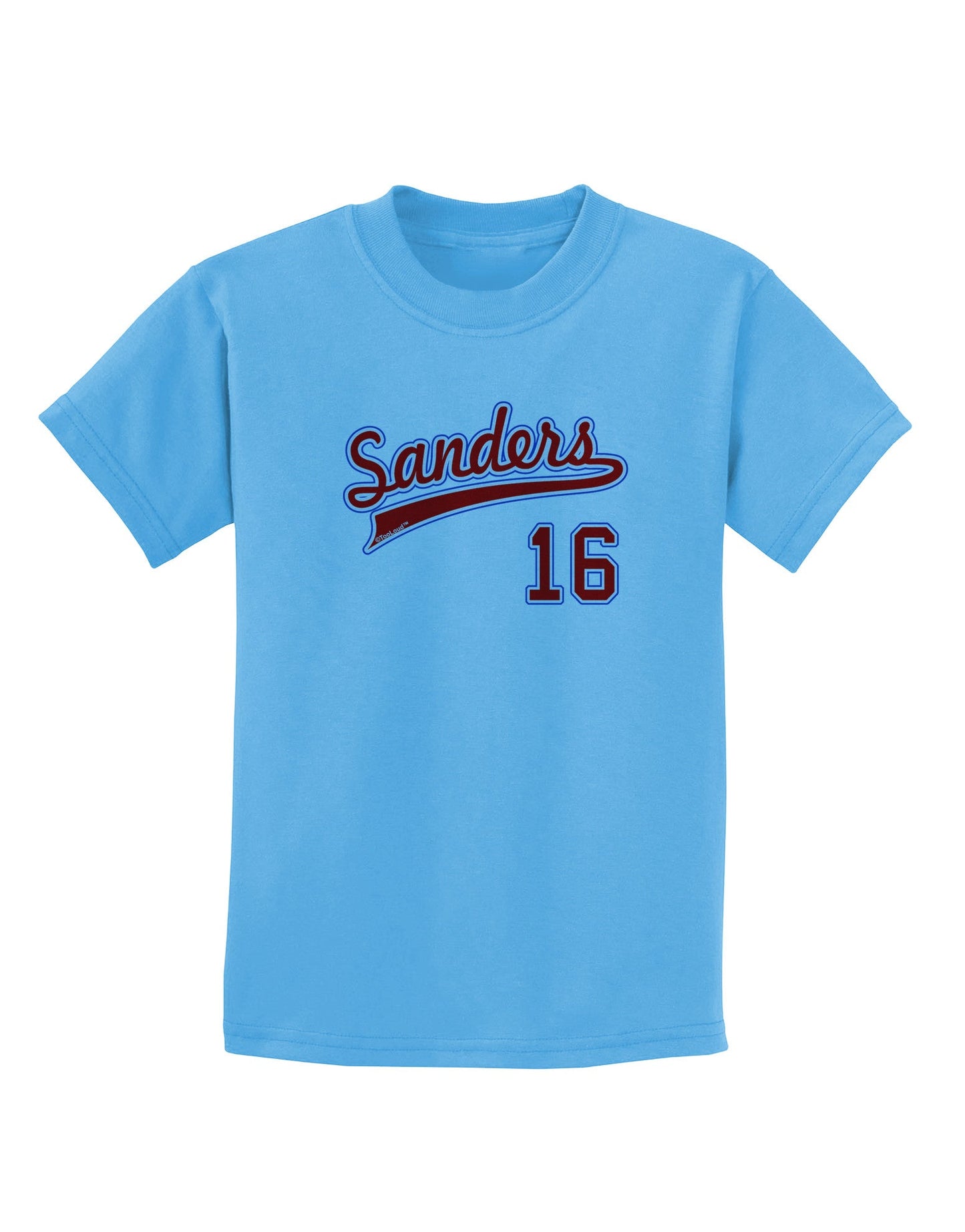 Sanders Jersey 16 Childrens T-Shirt-Childrens T-Shirt-TooLoud-Aquatic-Blue-X-Small-Davson Sales