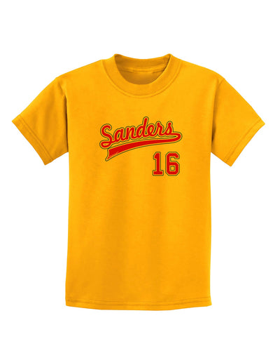 Sanders Jersey 16 Childrens T-Shirt-Childrens T-Shirt-TooLoud-Gold-X-Small-Davson Sales