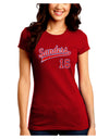 Sanders Jersey 16 Juniors Petite Crew Dark T-Shirt-T-Shirts Juniors Tops-TooLoud-Red-Juniors Fitted Small-Davson Sales