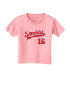 Sanders Jersey 16 Toddler T-Shirt-Toddler T-Shirt-TooLoud-Candy-Pink-2T-Davson Sales