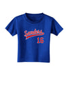 Sanders Jersey 16 Toddler T-Shirt Dark-Toddler T-Shirt-TooLoud-Royal-Blue-2T-Davson Sales