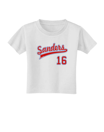 Sanders Jersey 16 Toddler T-Shirt-Toddler T-Shirt-TooLoud-White-2T-Davson Sales