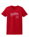 Sanders Jersey 16 Womens Dark T-Shirt-TooLoud-Red-X-Small-Davson Sales