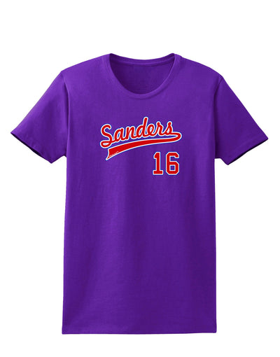 Sanders Jersey 16 Womens Dark T-Shirt-TooLoud-Purple-X-Small-Davson Sales