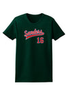 Sanders Jersey 16 Womens Dark T-Shirt-TooLoud-Forest-Green-Small-Davson Sales