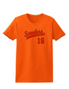 Sanders Jersey 16 Womens T-Shirt-Womens T-Shirt-TooLoud-Orange-X-Small-Davson Sales