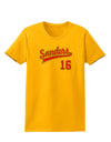 Sanders Jersey 16 Womens T-Shirt-Womens T-Shirt-TooLoud-Gold-X-Small-Davson Sales