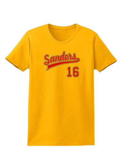 Sanders Jersey 16 Womens T-Shirt-Womens T-Shirt-TooLoud-Gold-X-Small-Davson Sales