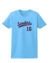 Sanders Jersey 16 Womens T-Shirt-Womens T-Shirt-TooLoud-Aquatic-Blue-X-Small-Davson Sales