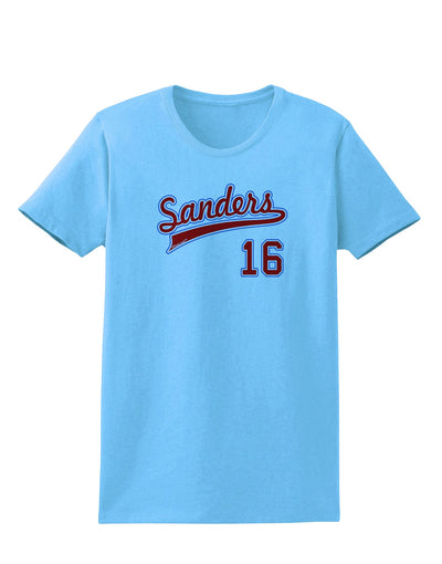 Sanders Jersey 16 Womens T-Shirt-Womens T-Shirt-TooLoud-Aquatic-Blue-X-Small-Davson Sales