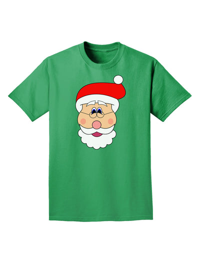 Santa Claus Face Christmas Adult Dark T-Shirt-Mens T-Shirt-TooLoud-Kelly-Green-Small-Davson Sales