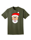 Santa Claus Face Christmas Adult Dark T-Shirt-Mens T-Shirt-TooLoud-Military-Green-Small-Davson Sales