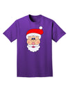 Santa Claus Face Christmas Adult Dark T-Shirt-Mens T-Shirt-TooLoud-Purple-Small-Davson Sales