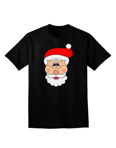 Santa Claus Face Christmas Adult Dark V-Neck T-Shirt-TooLoud-Black-Small-Davson Sales