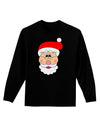 Santa Claus Face Christmas Adult Long Sleeve Dark T-Shirt-TooLoud-Black-Small-Davson Sales