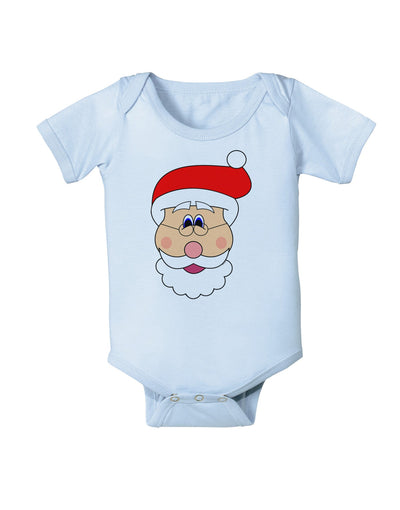 Santa Claus Face Christmas Baby Romper Bodysuit-Baby Romper-TooLoud-Light-Blue-06-Months-Davson Sales