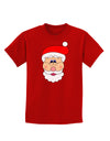 Santa Claus Face Christmas Childrens Dark T-Shirt-Childrens T-Shirt-TooLoud-Red-X-Small-Davson Sales